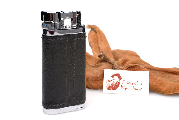 Corona Pipe Lighter Old Boy Leather black Corona Pipe Lighter Old Boy Leather black
